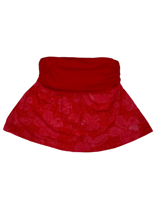 Roxy Red Skirts with floral prints