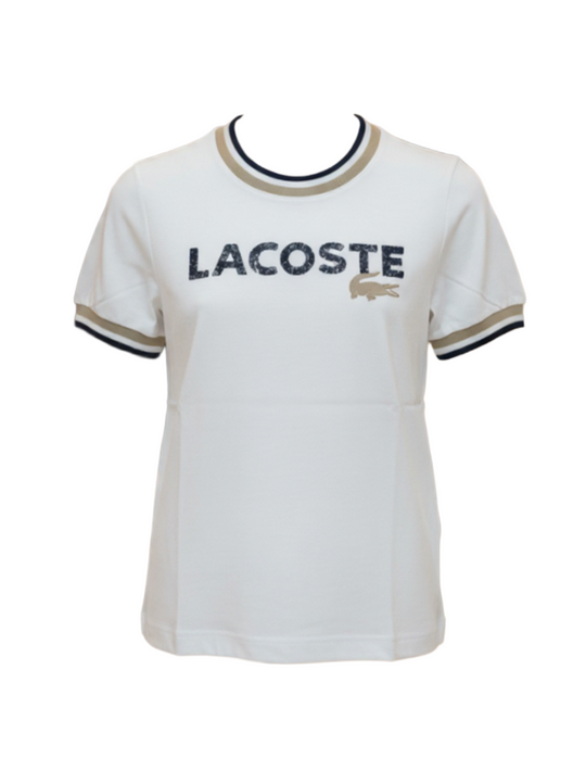 Lacoste White Logo Short Sleeve T-Shirt