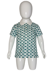Lacoste White Green Polo Shirt