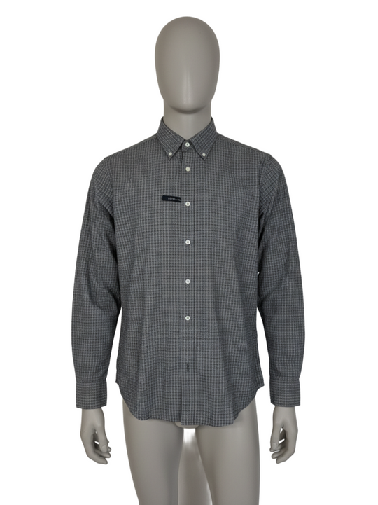 GANT Dark Grey Melange Long Sleeve Shirt