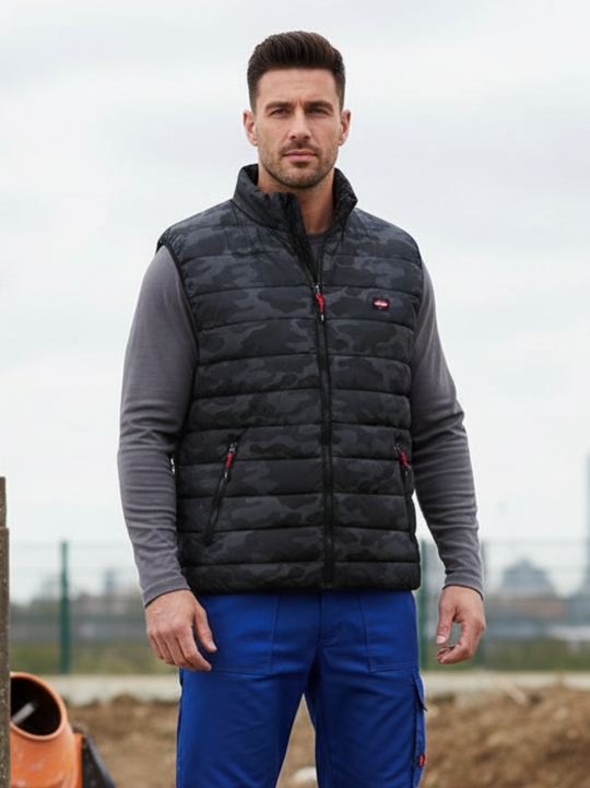 Lee Cooper Camo Windproof Padded Vest