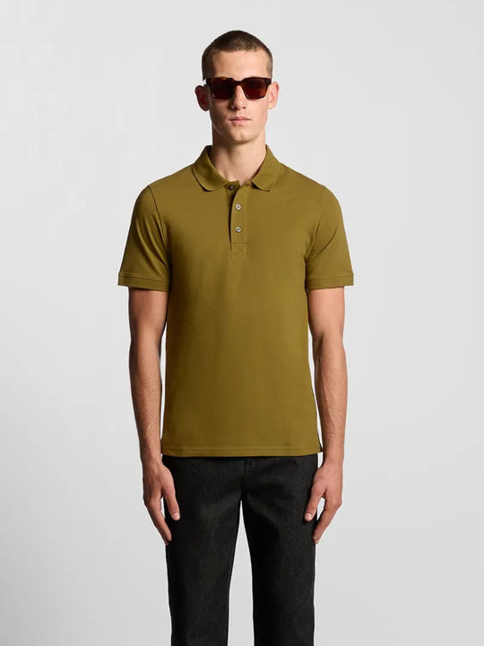 Lyle & Scott Tree Green Plain Polo Shirt