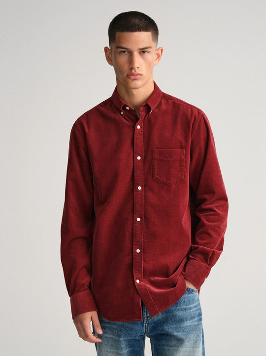Gant Plumped Red Regular Corduroy Shirt Button Down Shirt