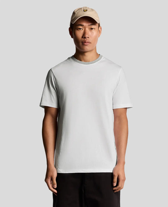 Lyle & Scott White Half Raglan T-Shirt