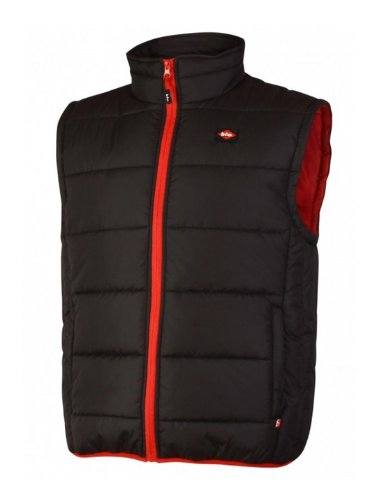 Lee Cooper Quilted Padded Vest Black