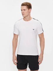 Emporio Armani Mens White Small Eagle Logo T-Shirt