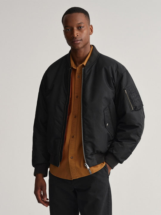 Gant Black Reversible Bomber Jacket