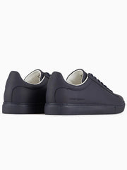 Armani Exchange Mens Navy Leather Trainer