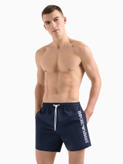 Emporio Armani Mens Blue Navy Beach Crinkle Swim Short