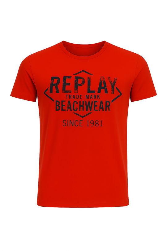 Replay Mens Red Crew T-shirt