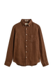 Gant Cognac Brown Garment Dyed Linen Shirt