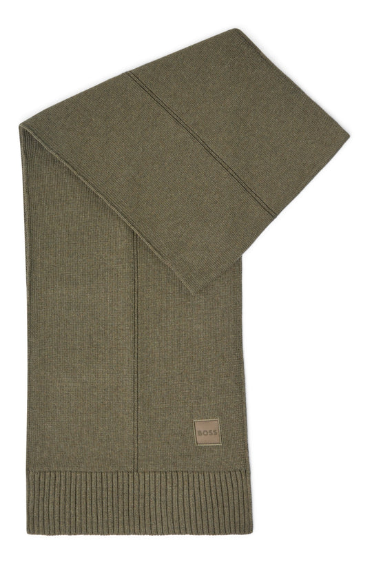 BOSS Dark Green Kaio Scarf