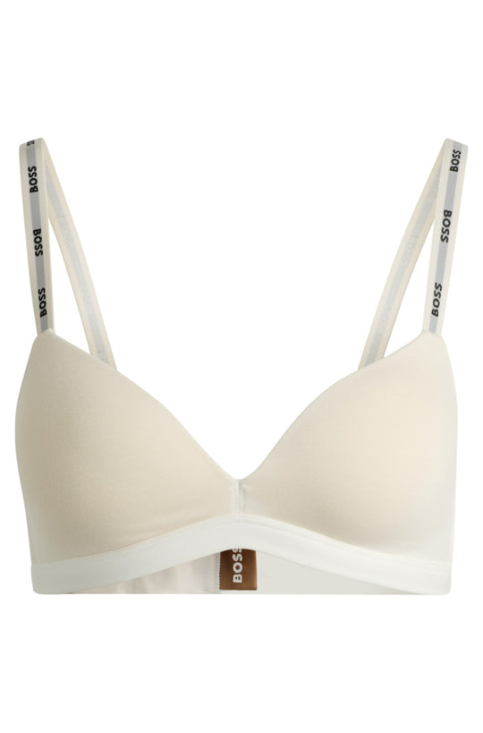 BOSS White Padded Triangle Bra