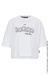 BOSS White Ecrop Haring T-Shirt - product image 1