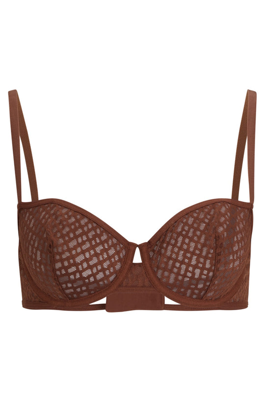 BOSS Rust Lace Underwired Bra