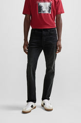 BOSS Dark Grey Taber Zip Jeans - product image 2