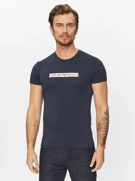 Emporio Armani Mens Marine Crew Neck T-Shirt