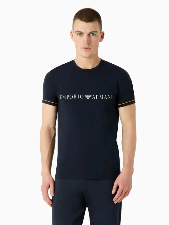 Emporio Armani Mens Marine Crew Neck T-Shirt
