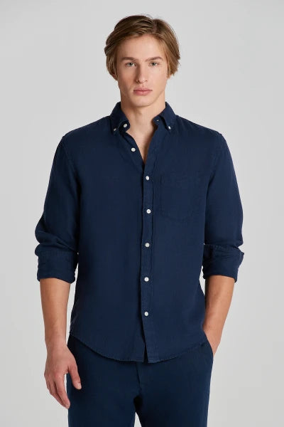 Gant Marine Garment Dyed Linen Shirt