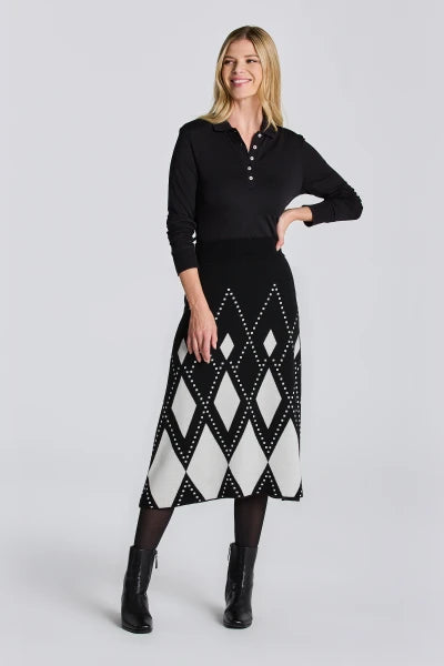 Gant Ebony Black Argyle Skirt