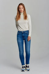 Gant Mid Blue Broken In Farla Cropped Jeans