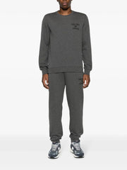 Emporio Armani Mens Grey Melange Black Logo Tracksuit Set