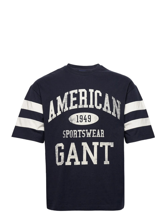 Gant Evening Blue Collegiate Short Sleeve T-Shirt