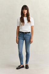 Gant Light Blue Broken In Farla Super Stretch Jeans
