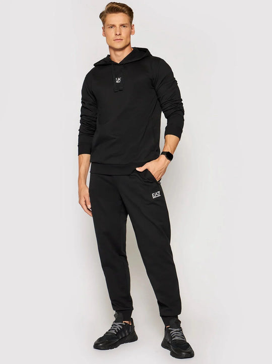 EA7 Mens Black Logo Tracksuit
