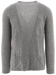 Gant Grey Melange Lambswool Blend V-Cardigan