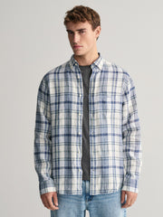Gant Eggshell Linen Madras Shirt