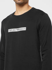 Emporio Armani Mens Black Crew Neck Sweatshirt