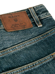 Gant Mended Jeans Med Blue Broken In