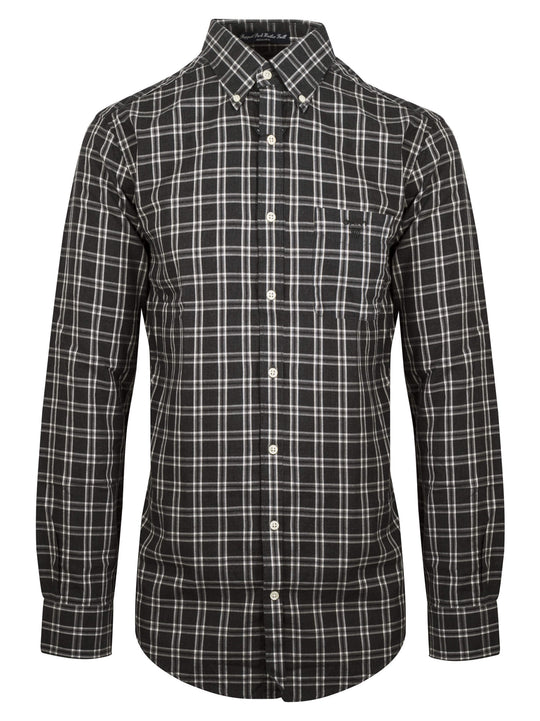 Gant Grey Checked Long Sleeve Shirt