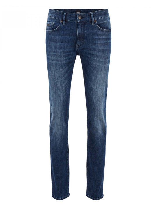Hugo Boss Mens Blue Charleston Super Stretch Jeans