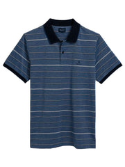 Gant Navy Blue Oxford Stripe Polo Shirt