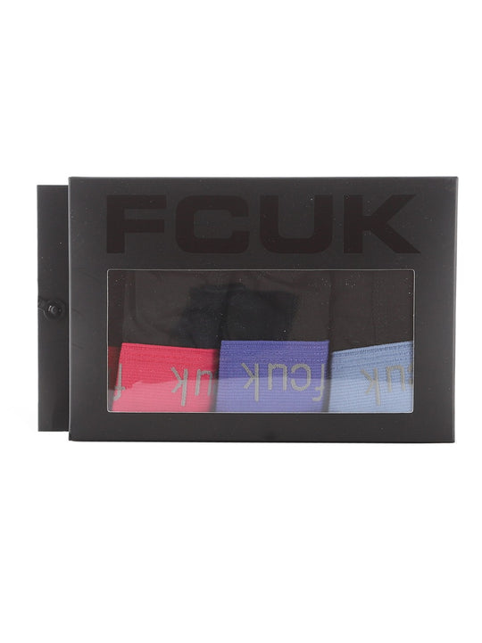 FCUK French Connection Black Contrast Boxers Multipack