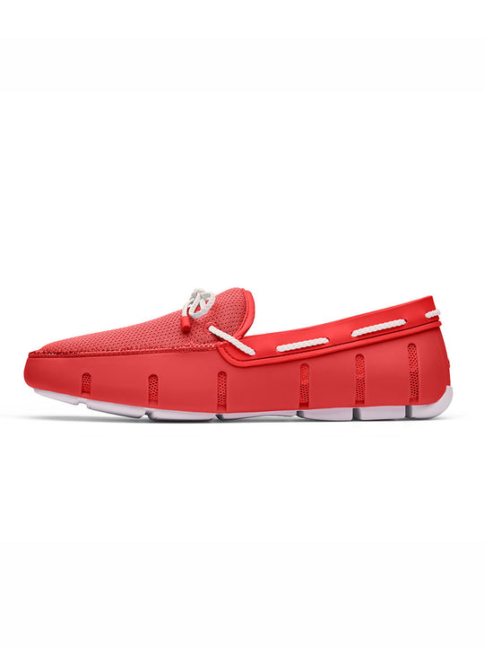 Mens Swims Red Braided Lace Loafer