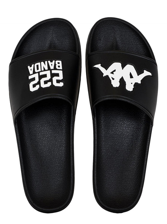 Mens Kappa Black Logo Slides