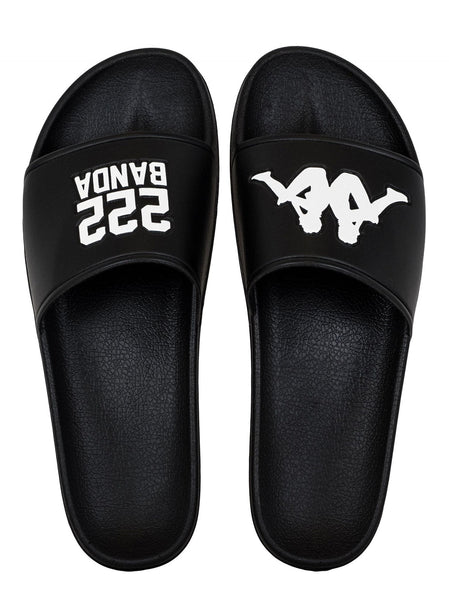 Mens Kappa Black Logo Slides | Brandedwear.co.uk – Branded Wear