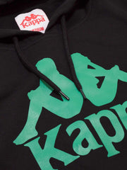 Mens Kappa Black Authentic Zimim Hooded Sweatshirt