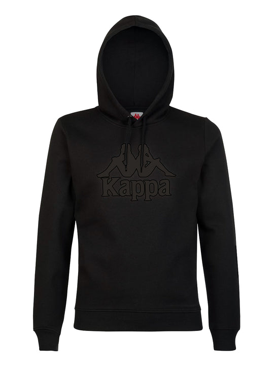 Mens Kappa Black Esmio Hooded Sweatshirt
