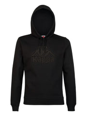 Mens Kappa Black Esmio Hooded Sweatshirt