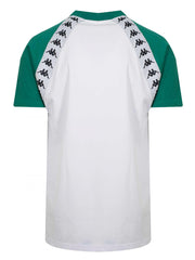 Mens Kappa White & Green Banda Bardi T-Shirt