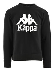 Mens Kappa Black Authentic Telas 2 Sweatshirt