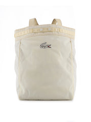 Lacoste White Vertical Tote Bag