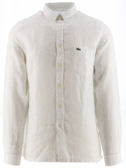 Lacoste White Regular Fit Button Shirt