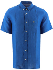 Lacoste Electric Blue Short Sleeve Oxford Shirt