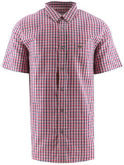 Lacoste Red Check Short Sleeve Shirt