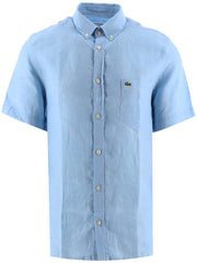 Lacoste Light Blue Short Sleeve Oxford Shirt